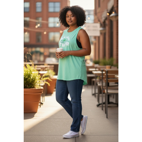 Brooks Tops - Womens Brooks distance graphic tank top Green Irish size XXL